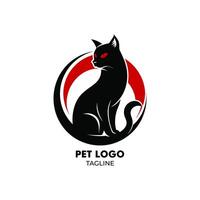 un gato inspirado mascota logo vector