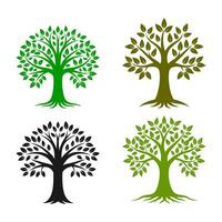 A Set of Tree Logo or Icon vector