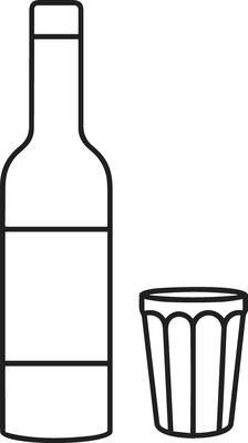 Bottle drink icon symbol image. Illustration of the drink water bottle glass design image