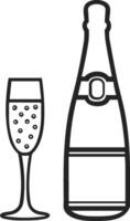 Bottle drink icon symbol image. Illustration of the drink water bottle glass design image vector