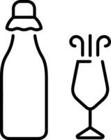 Bottle drink icon symbol image. Illustration of the drink water bottle glass design image vector