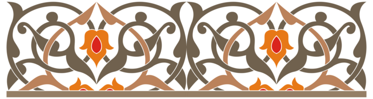 pattern Islamic ornamental design, border for ornament on the edge of the frame. Perfect for calligraphic decoration frames, invitation card, etc. png