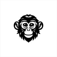 illustration of a monkey head design vector