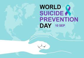 Lending a helping hand, Suicide prevention day concept. vector