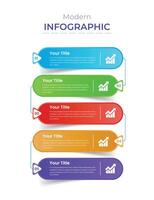 infographic design for Business data visualization. Process chart vector
