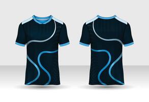 Sport jersey template mockup curve design for football soccer, racing, running, e sports vector