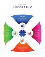infographic design for Business data visualization. Process chart vector