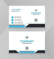 Corporate business card with blue color vector