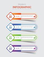 infographic design for Business data visualization. Process chart vector