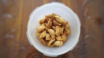 indonesian snack called dried pastel photo