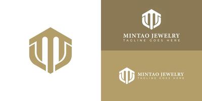 Abstract initial hexagon letter SV or VS logo in luxury gold color isolated on multiple background colors. The logo is suitable for jewelry and accessories website logo design inspiration templates. vector