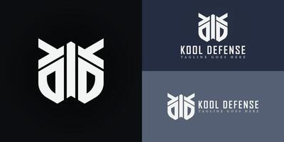 resumen inicial hexágono letra kd o dk logo en sólido blanco color aislado en múltiple antecedentes colores. el logo es adecuado para sombrero producción empresa logo diseño inspiración plantillas. vector