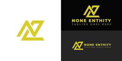 Abstract initial letter NE or EN logo in yellow color isolated on multiple background colors. The logo is suitable for personal brand logo design inspiration templates. vector