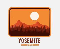 yosemite in california perfect for print, appare, stickers, etc vector