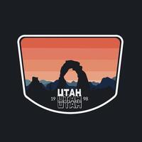 silhouette of Utah national park, perfect for print, sticker, etc vector