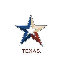 Texas estado con estrella símbolo, Perfecto para imprimir, vestir, pegatinas, etc vector