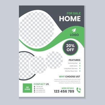 real inmuebles volantes modelo diseño y propiedad volantes o hogar rebaja volantes diseño diseño vector