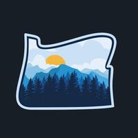 oregon national forest, perfect for print, apparel, sticker, etc vector