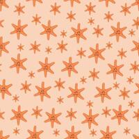 Seamless pattern of starfish. Fashionable starfish pattern for wrapping paper, wallpaper, stickers, notepad cover vector