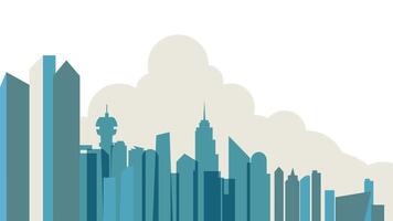 Monotone Cityscape Illustration Featuring a Detailed Urban Background with Skyscrapers and Buildings Highlighting the Elegance and Simplicity of City Life in a Minimalistic Artistic Style vector