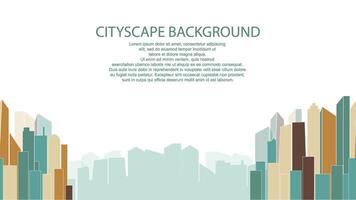 Monotone Cityscape Illustration Featuring a Detailed Urban Background with Skyscrapers and Buildings Highlighting the Elegance and Simplicity of City Life in a Minimalistic Artistic Style vector