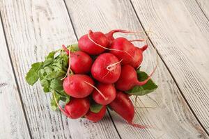 Heap ripe fresh red radish photo