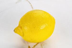 Ripe sour yellow juicy lemon photo