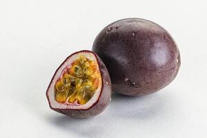 Tropical sweet and juicy passionfruit photo