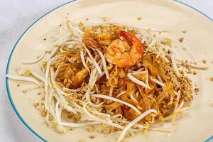 Pad thai - noodle with shrimps photo