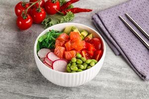 Hawaian cuisine - Poke with salmon photo