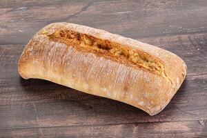 Italian ciabatta bread fresh and crust photo