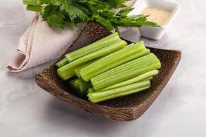 Vegan cuisine - dietary celery cticks photo