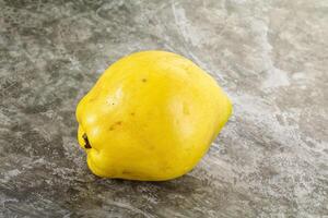 Ripe sweet organic quince fruit photo