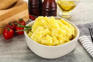 Mashed potato Puree with butter photo