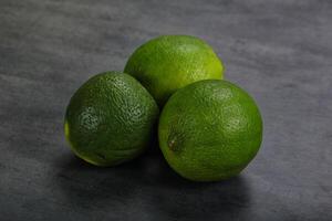 Green sour tropical Lime fruit photo
