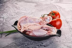 Raw turkey shoulder wing for cooking photo