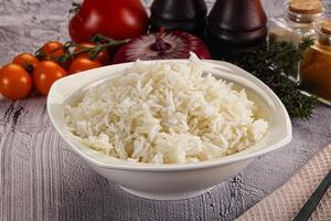 Indian cuisine Steamed basmati rice photo
