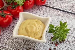 Spicy Mustard sauce in the bowl photo