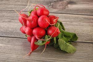 Heap ripe fresh red radish photo