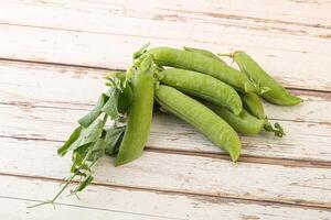 Ripe green pea - organic pant photo