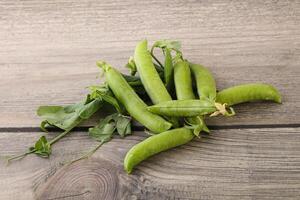 Ripe green pea - organic pant photo