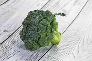 Raw ripe green broccoli cabbage photo