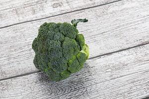 Raw ripe green broccoli cabbage photo