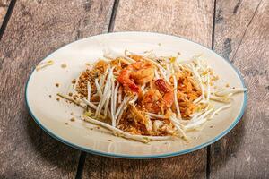 Pad thai - noodle with shrimps photo