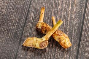 Raw galangal root seasonong aroma photo