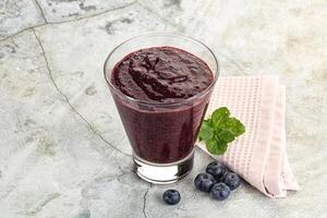 Fresh sweet natural blueberry smoothie photo