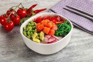 Hawaian cuisine - Poke with salmon photo