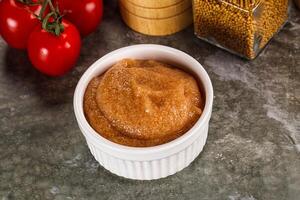 Cod fish roe snack in the bowl photo