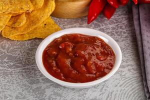 Spicy mexican sauce Salsa dip photo