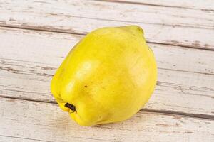 Ripe sweet organic quince fruit photo